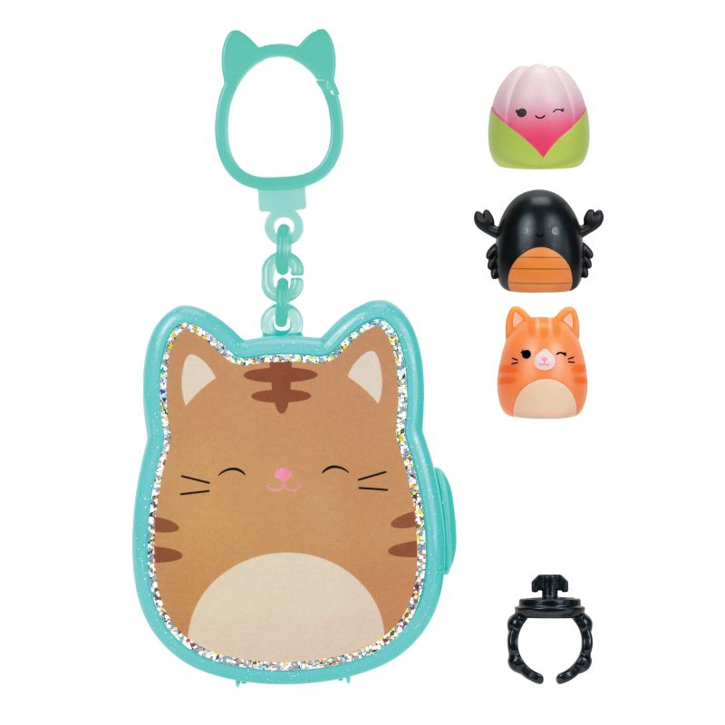 SQUISHMALLOWS CLIP-A-LONGS 3 figūriņas necaurspīdīgā iepakojumā, 2,5 cm